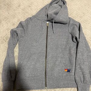 Aviator Nation Gray Zip-Up Hoodie